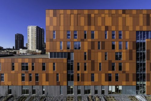 Printed metal panels clad new healthcare facility in Minneapolis